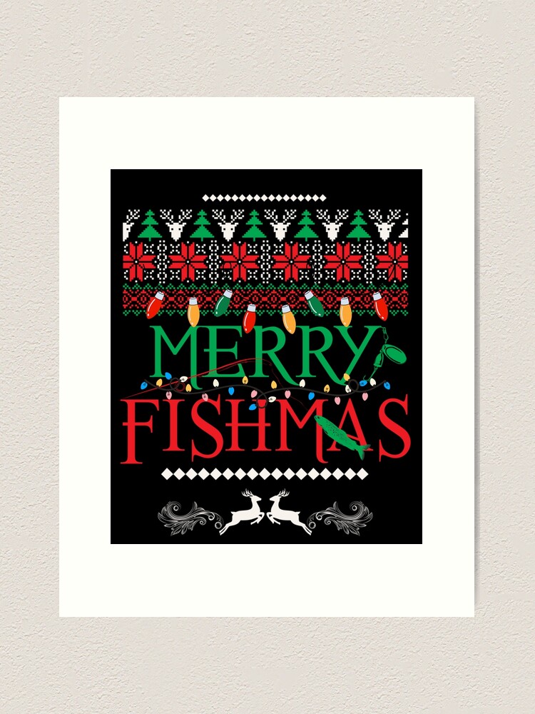 Wishing you reel nice fishmas funny bass fishing christmas