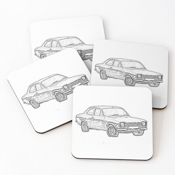 Item preview, Ford Escourt sketch designed and sold by craftsbypaul.