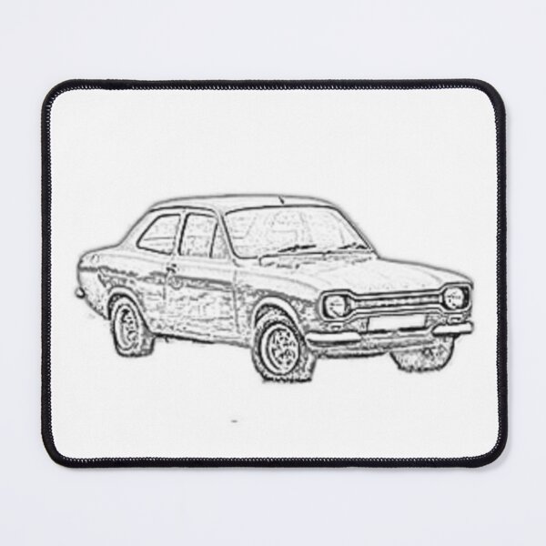Item preview, Ford Escourt sketch designed and sold by craftsbypaul.
