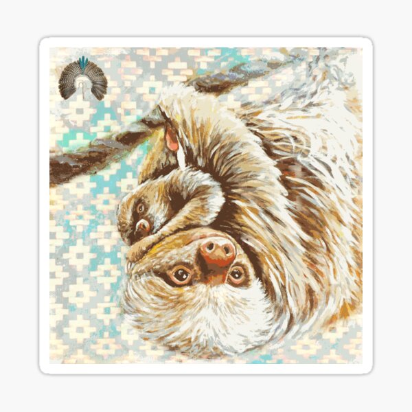 Waimiri two-toed sloth / Preguiça-real Waimiri Pegatina