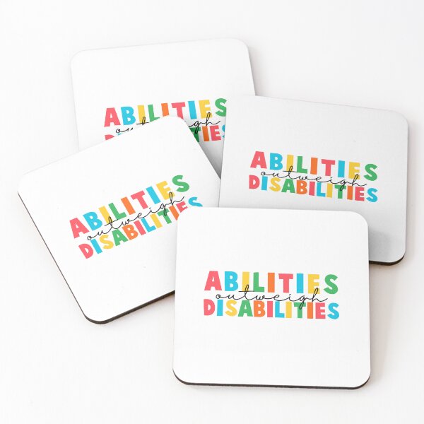 Item preview, Abilities Outweigh Disabilities Colorful Quote  designed and sold by InnaPo ⭐⭐⭐⭐⭐.