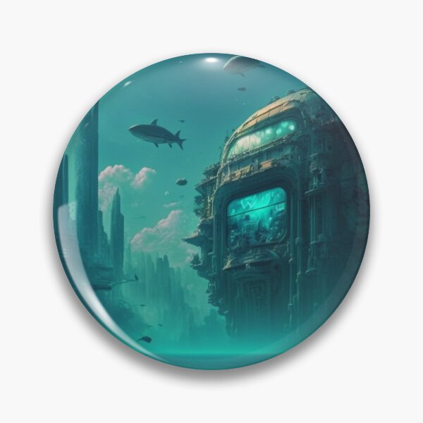 Item preview, Underwater Cyberpunk City designed and sold by AICreateWorlds.