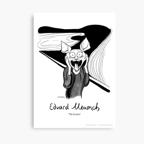 #meowdernart - Edvard Mewnch Canvas Print