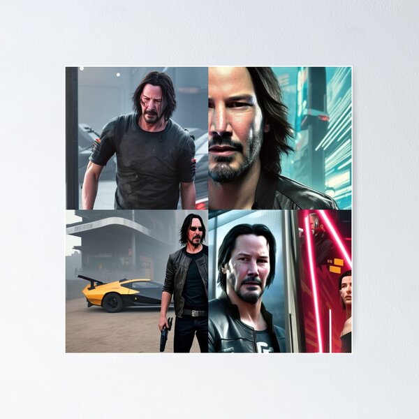 Artikel-Vorschau von Keanu Reeves Cyberpunk, designt und verkauft von mikejapan2.