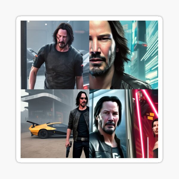 Artikel-Vorschau von Keanu Reeves Cyberpunk, designt und verkauft von mikejapan2.