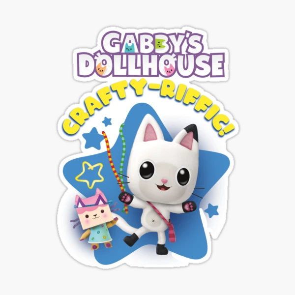 10 Gabby's Dollhouse Large Stickers - Gabby and Pandy Paws - one design