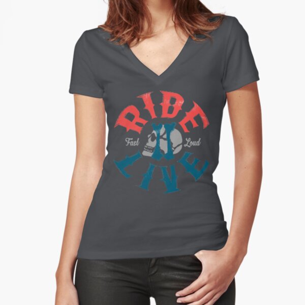 Ride 2 live Fitted V-Neck T-Shirt
