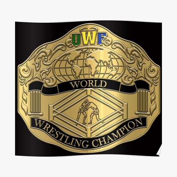 Wrestling Championship Belt Poster For Sale By Saint Designs77 Redbubble