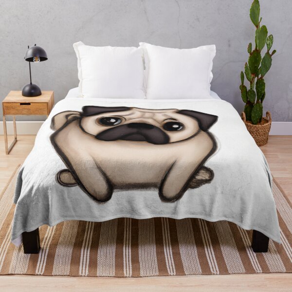 Item preview, Cute Pug Drawing designed and sold by WeHeartAnimals.