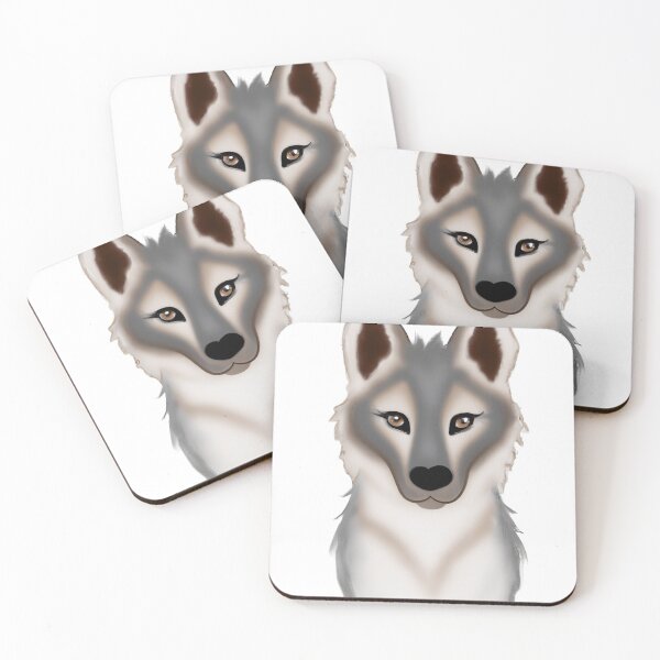 Item preview, Cute Wolf Drawing designed and sold by WeHeartAnimals.