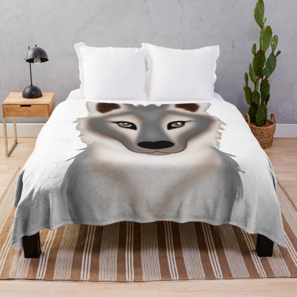 Item preview, Cute Wolf Drawing designed and sold by WeHeartAnimals.