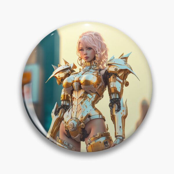 Item preview, Cybernetic Cyberpunk Golden Warrior designed and sold by AICreateWorlds.