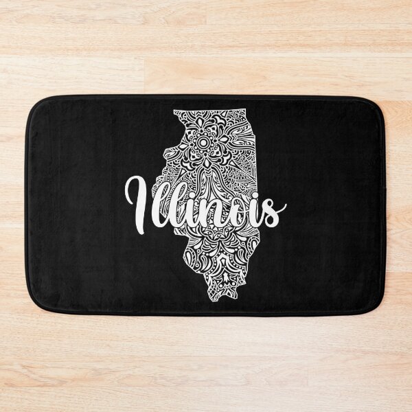 Item preview, Patriotic Decorative Mandala Style Map of Illinois designed and sold by mrhighsky.