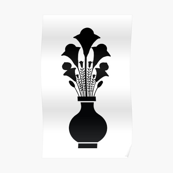 "Black Ancient Egyptian Lotus Flower Vase" Poster for Sale by emhoteb
