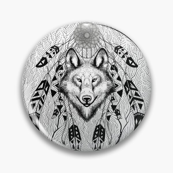 Item preview, Wolf dream catcher classic designed and sold by Natalia Pogribna.