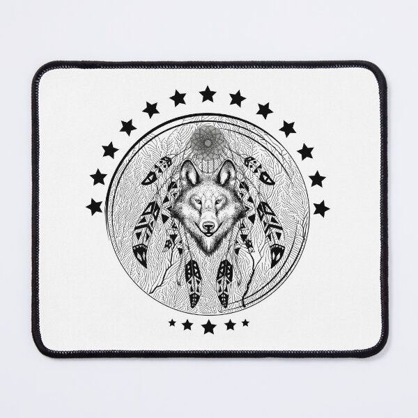 Item preview, Wolf dream catcher classic designed and sold by Natalia Pogribna.