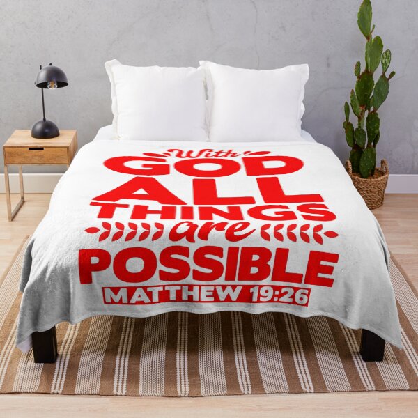 Item preview, Wth God All Things Are Possible - Matthew 19:26 designed and sold by plushism.