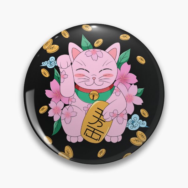 Item preview, Maneki neko with cerezo flower japanese  designed and sold by Natsukittyart.