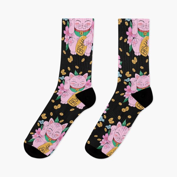 Item preview, Maneki neko with cerezo flower japanese  designed and sold by Natsukittyart.