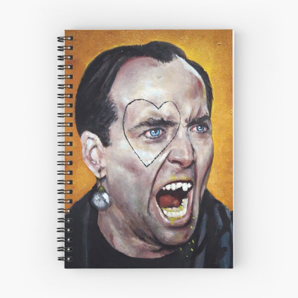 Item preview, Portrait of Nicolas Cage With Face Tattoo | Heart Face | God of Spit | Man With Pearl Earring designed and sold by Tyler Tilley.