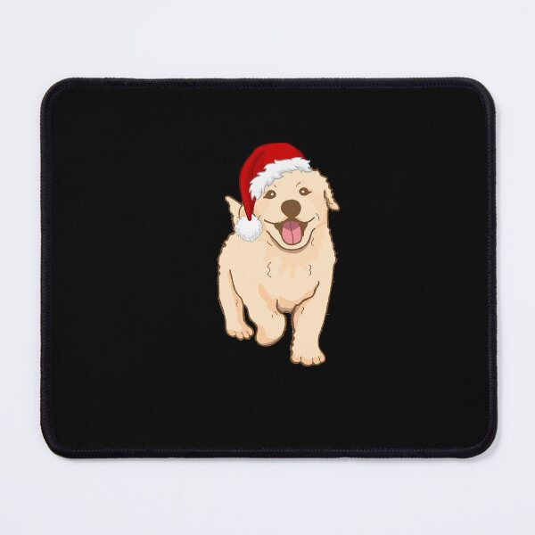 Item preview, Christmas Golden Retriever dog with Santa Hat designed and sold by TreetopStudios.