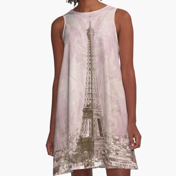 romantic Paris A-Line Dress