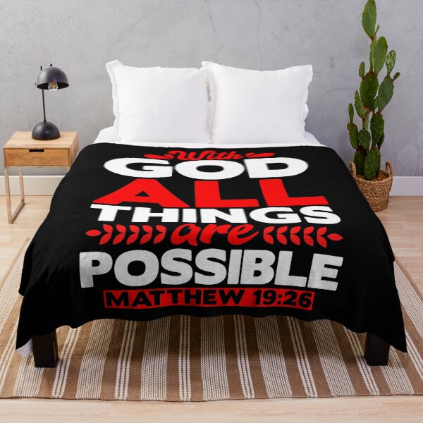 Item preview, Wth God All Things Are Possible - Matthew 19:26 designed and sold by plushism.
