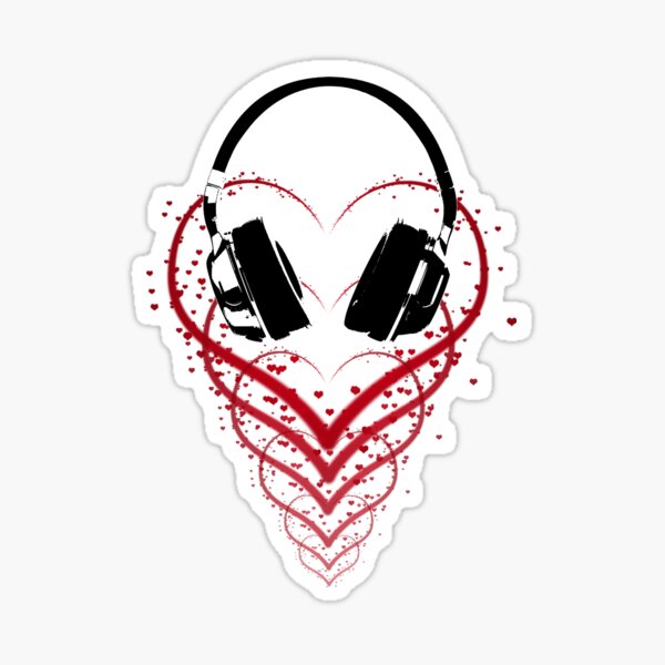 Headphone Sticker for Sale by Marciodesign