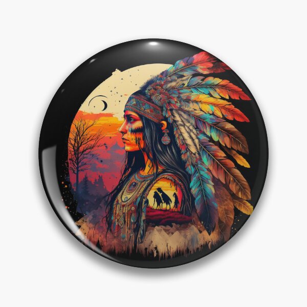 Item preview, Native American Woman | Psychedelic Art designed and sold by Trippinink-.