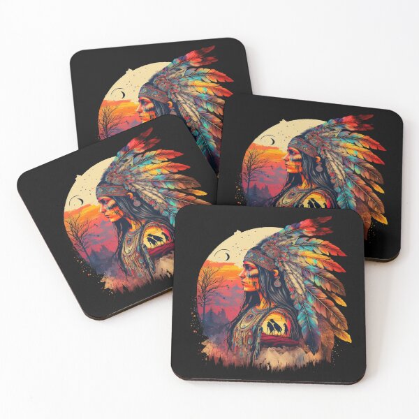 Item preview, Native American Woman | Psychedelic Art designed and sold by Trippinink-.