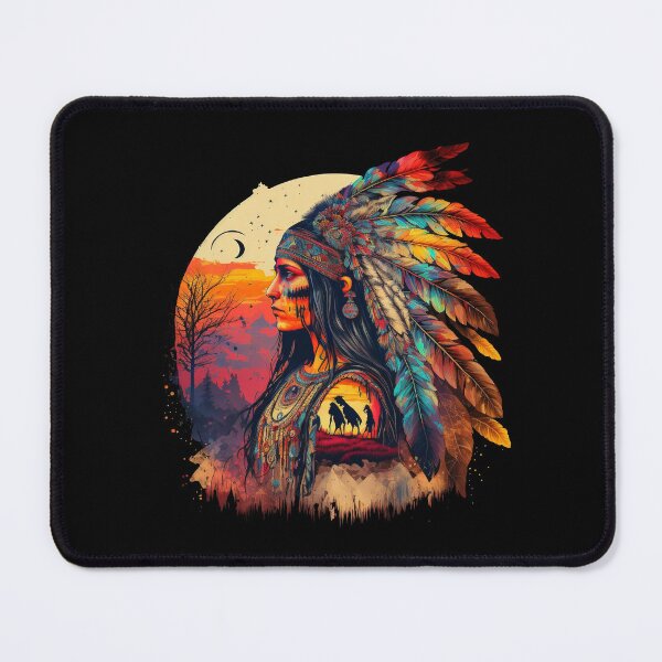 Item preview, Native American Woman | Psychedelic Art designed and sold by Trippinink-.