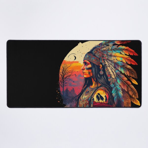 Item preview, Native American Woman | Psychedelic Art designed and sold by Trippinink-.