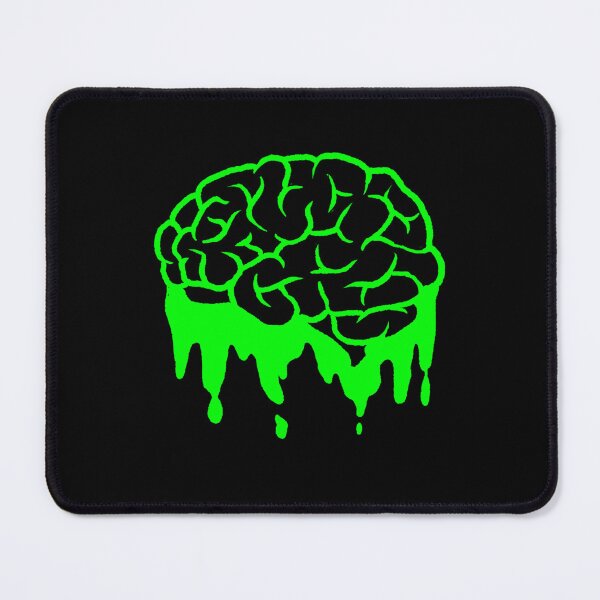 Item preview, green brain dripping goo designed and sold by DorcaYundt.