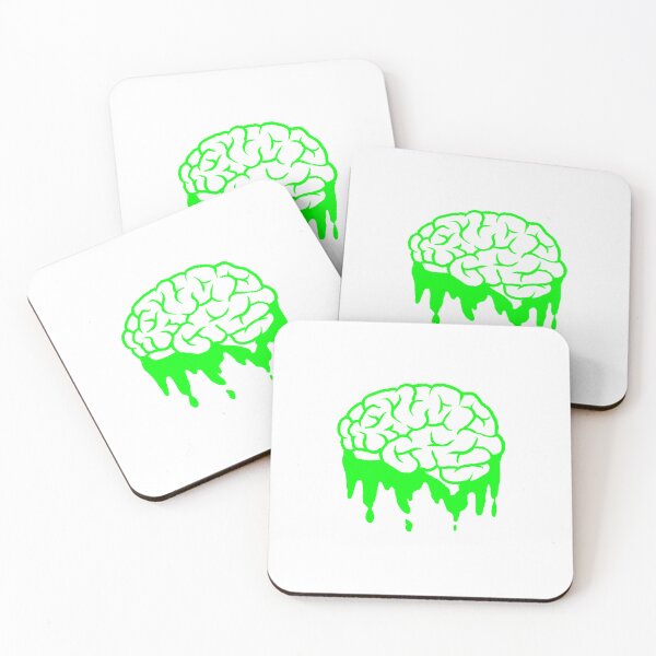Item preview, green brain dripping goo designed and sold by DorcaYundt.
