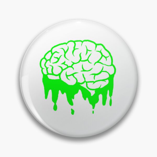Item preview, green brain dripping goo designed and sold by DorcaYundt.