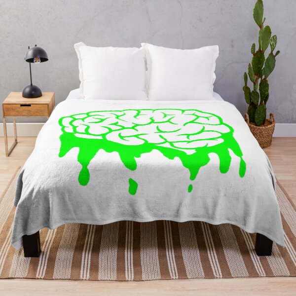Item preview, green brain dripping goo designed and sold by DorcaYundt.