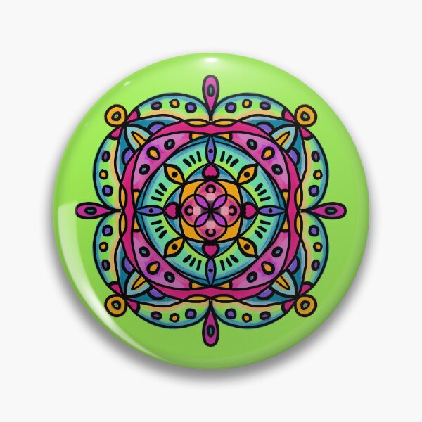 Item preview, Rose Lily Mandala Doodle painted illustration,  tattoo style designed and sold by SirenSeventyOne.