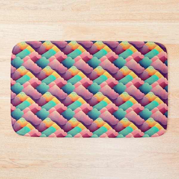 Item preview, Snowy Mountain Rainbow Clouds Textile designed and sold by TJino.