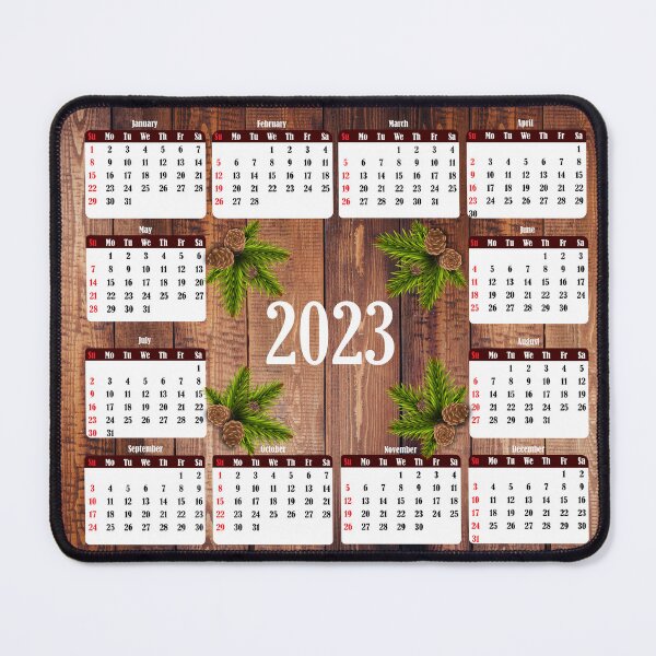 Item preview, 2023 Annual Calendar Wood Photo Background designed and sold by PinkPandaDesign.