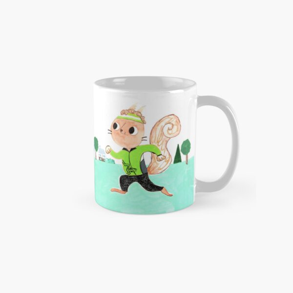 Grand mug porte, champignon écureuil