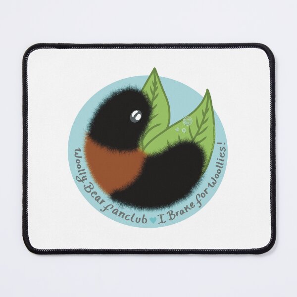Item preview, I Brake For Woollies! Woolly Bear Fanclub Blue designed and sold by SavvySalamander.