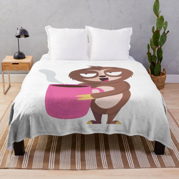 Item preview, Funny Cute sloth With Coffee Stack Sticker designed and sold by ELBStore.