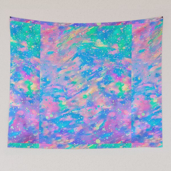 Item preview, Rainbow Opal Watercolor Painting  designed and sold by newburyboutique.