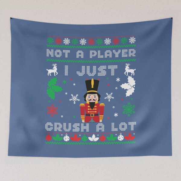 Artikelvorschau, Not A Player, I Just Crush A Lot – Unisex-Weihnachtspullover/Pullover (Farbpalette) – lustiges Weihnachts-Sweatshirt-Design entworfen und verkauft von raretshirtsuk.
