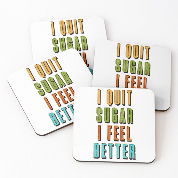 Item preview, I Quit Sugar I Feel Better Tall Letters designed and sold by artfulnotebook.