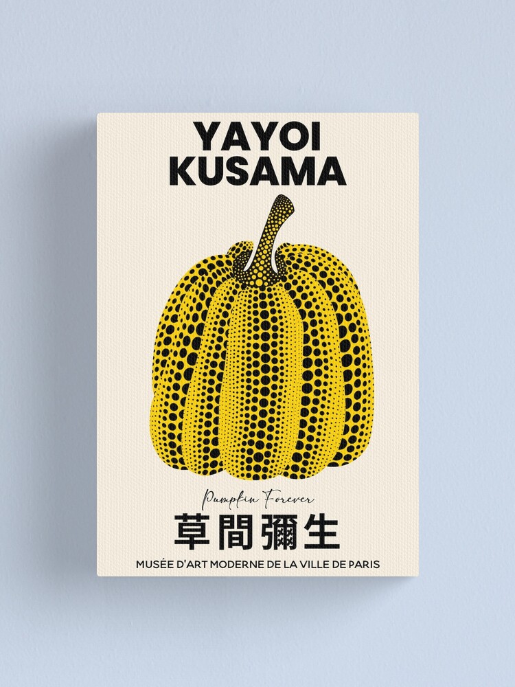 Yayoi Kusama Pumpkin Yellow, Japanese Modern Wall Art, Art Decor