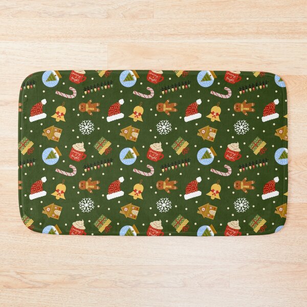 Item preview, Christmas Elements on Moss Green designed and sold by draftsxdoodles.