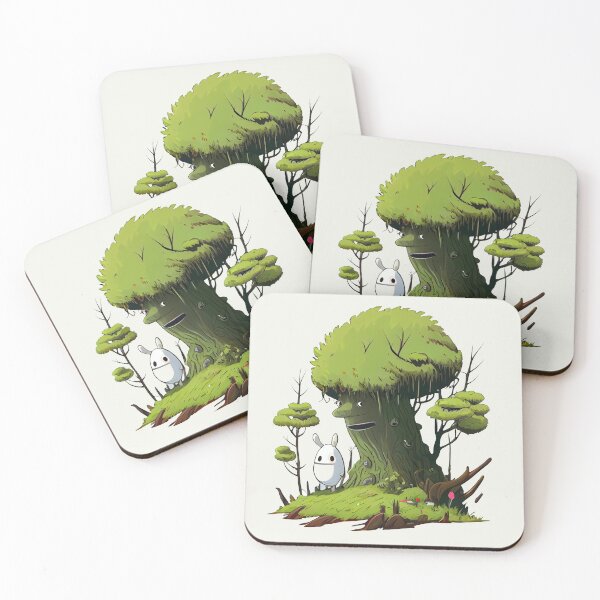 Artikelvorschau, Woodsy Tree Man und Mini Ghost im Wald entworfen und verkauft von KOTOdesign.