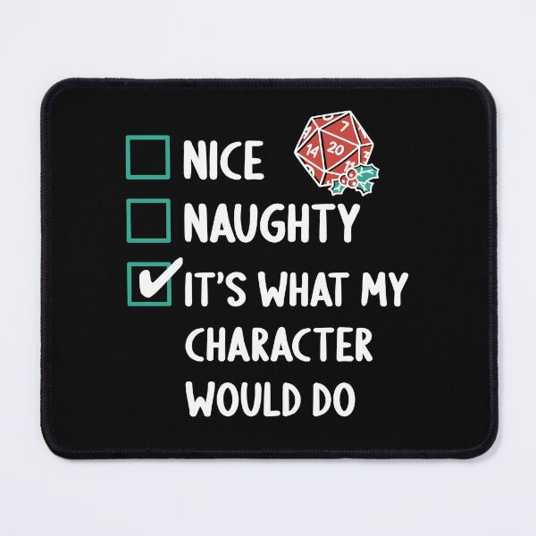 Item preview, D&D Critmas Naughty List designed and sold by sunburstrpg.