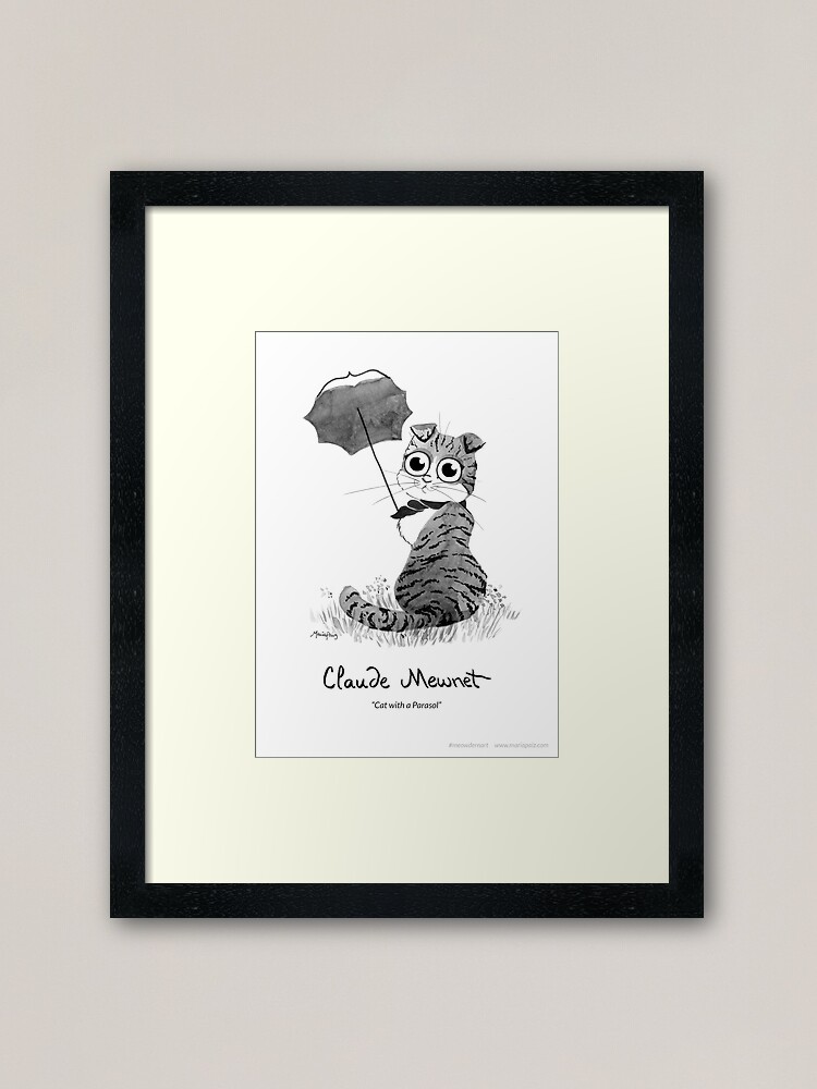 Alternate view of #meowdernart - Claude Mewnet Framed Art Print